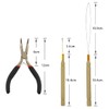 Hair Extensions Tool Kit Black Hair Pliers Pulling Hook Bead