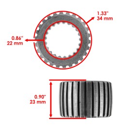 Celox for Yamaha Grizzly 700 FI EPS 4X4 YFM700 2007-2016 Rear Differrential Coupling