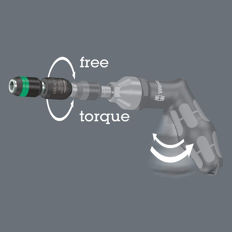 WERA 05052501001 889/4/1 F Rapidaptor Free-Running bit Holder for Torque