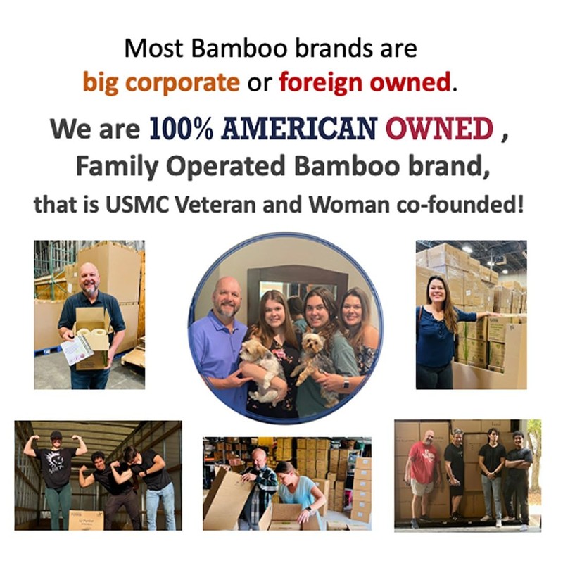 100% Bamboo, thick 3-ply toilet paper, tree-free, unbleached, sustainable, 300