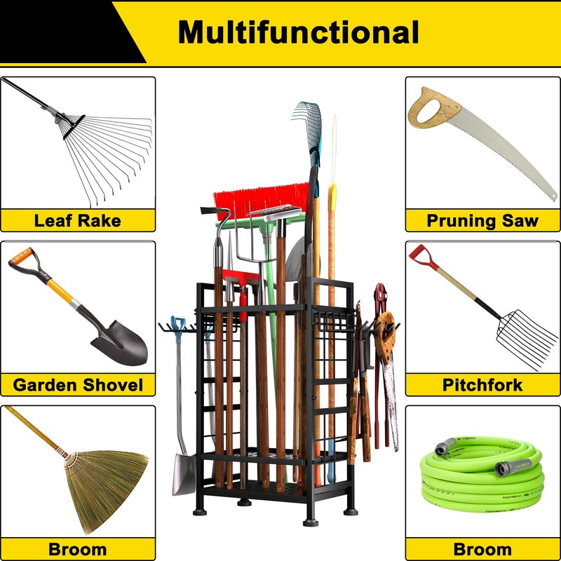 3 Tier Garden Tool Organizer, Garage Storage and Organization, Metal