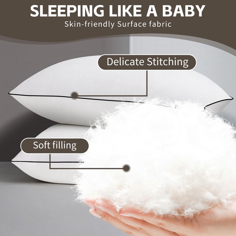 HIMOON Bed Pillows for Sleeping 4 Pack,King Size Cooling Pillows