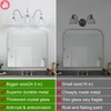 ZHUOER Chrome Bathroom Vanity Light Fixtures 3 Lights Vanity Lights