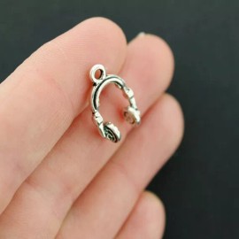 Unbranded 4 Headphones Charms Antique Silver Tone 2 Sided 3D - SC1050