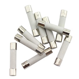 Tegg 10PCS 30A Slow-Blow Time Delay Ceramic Fuses 250V 6x30mm
