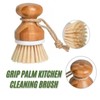 Afnax Cleaning Bamboo Palm Scrub Brush for Pots, Dish, Pan,