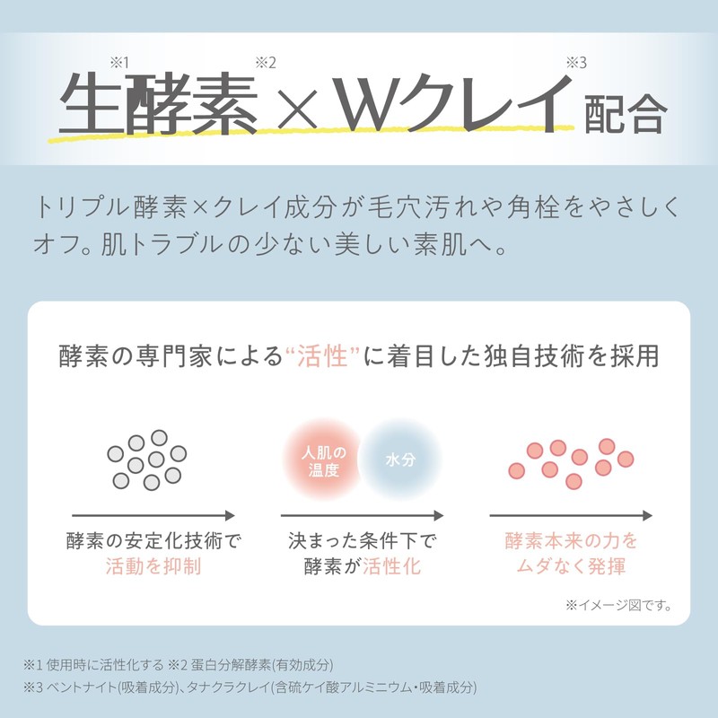 CLAYGE クレージュ 洗顔パウダー ポアクリアパウダー 0.8g×15包入り 医薬部外品 （販売名：酵素洗顔パウダーT）