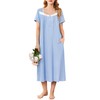 Ekouaer Nightgowns for Women Nightshirts Short Sleeve Soft Sleepwear with