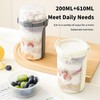 Overnight Oats Containers with Spoon & Fork, Double-layer 28oz Mason