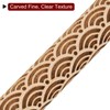 HARFINGTON Wood Clay Roller 4" Water Wave Pattern Rolling Pins