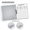 CRANBURY Punchless Clamp Binder Folder (4 Pack, Gray) - 8.5x11"