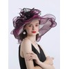 ORIDOOR Women Hats Headband Hairpin Organza Fascinator Church Derby Hat