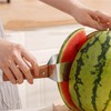 Triangle Watermelon Cutter, 430 Stainless Steel Slicer Tool with Wooden