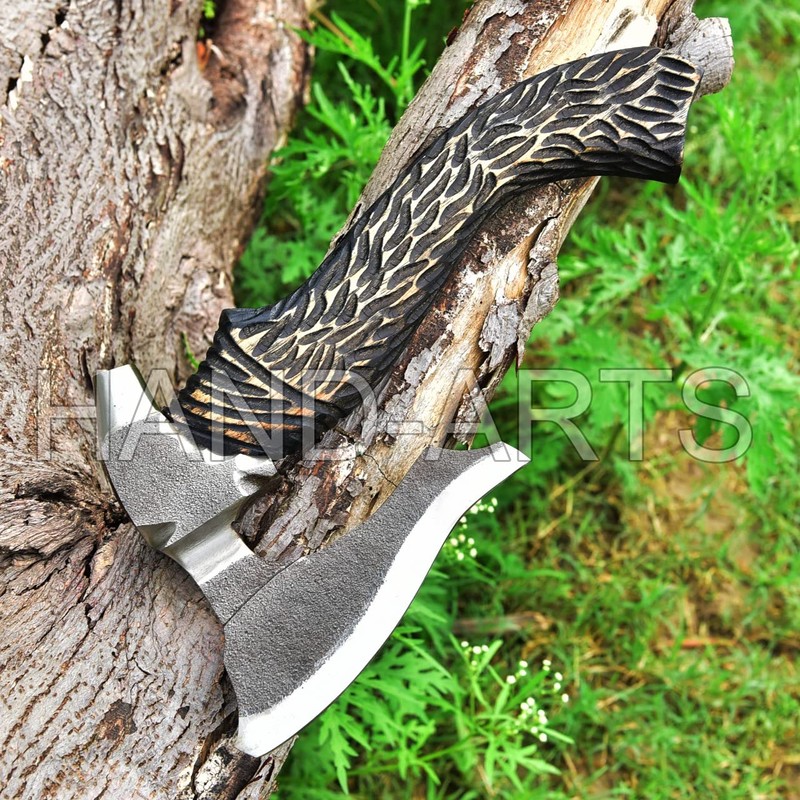 AX-2070 Handmade Carbon Steel Axe with Sheath