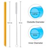 Angled Tips, 12 Pcs Wide Reusable Bubble Tea Straws with