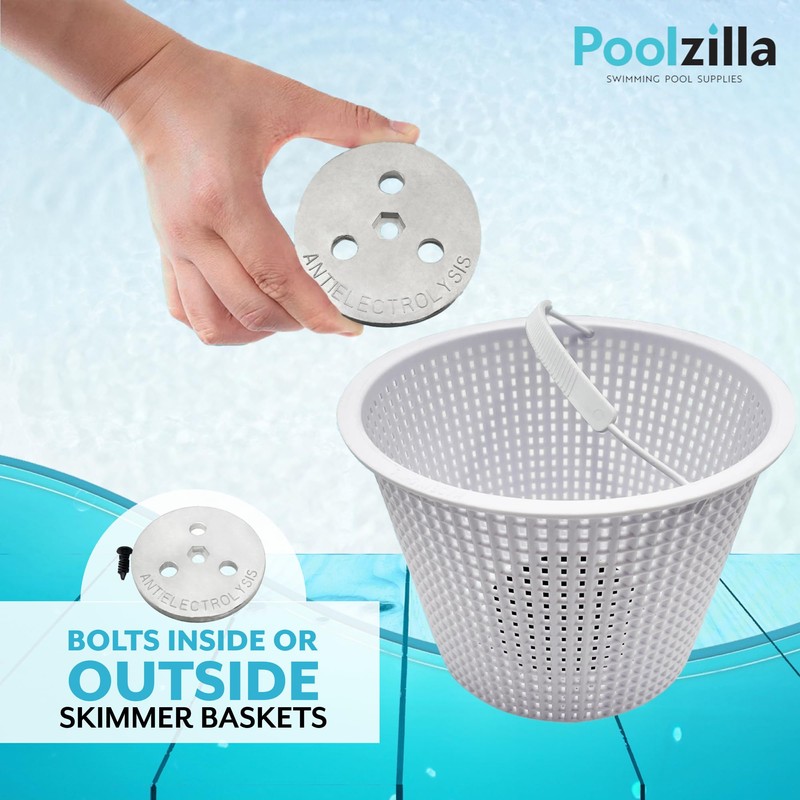 Poolzilla Zinc Anode Plate - 2 Pack, Keep Your Skimmer