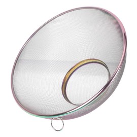 KONTONTY Metal Strainer Stainless Steel Mesh Mini Colander Strainer Bowl Rice Rinser