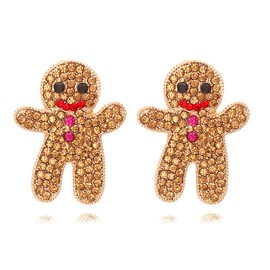 Christmas Earrings for Women Lights Linear Sparkling Rhinestone Colored Christmas Tree Earrings Holiday Christmas Jewelry Gift