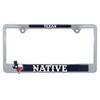 Texas Native Metal License Plate Frame