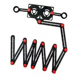 Tina Aleación De Aluminio Medición Múltiángulo Regla Universal