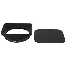 Haoge LH-S85B Bayonet Square Metal Lens Hood Shade with Cap for Sony FE 85mm F1.8 SEL85F18 Lens