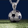 LUCKMAN Collar Hombre de Balón de Fútbol Soccer, Cadena con
