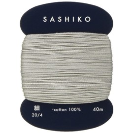 Yokota Daruma Sashiko Thread Single and Variegated Color (White Grey, Thin 40M Card)