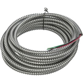Woods 68582621 25 ft. 14-3 Solid CU Armorlite Metal-Clad Cable, Aluminum