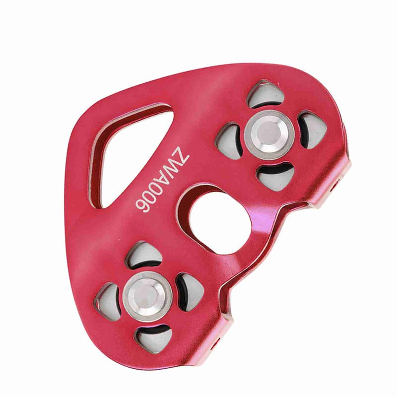 30KN Dual Pulley Zip Line Rescue Cable Trolley Outdoor Rock