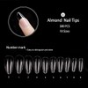Almond Shaped Nail Tips 500pcs Clear Acrylic Long Nails Full