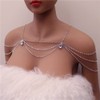 Xerling Layered Rhinestones Tassel Shoulder Chains Bra Body Chain Arm