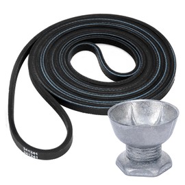 iKEEPOW 341241 Dryer Belt & 8066184 Dryer Motor Pulley Compatible with Whirlpool Maytag Kenmore Dryer, Replaces PS11744884, W10290525, WP8066184VP, AP6011686, 8578565, W10299847, 3389627, 694871