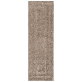 Safavieh Florida Shag Collection SG454 Border 1.2-inch Thick Runner, 2'3" x 11' , Beige / Beige
