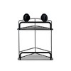 Croydex Stick 'n' Lock 2 Tier Corner Basket Matt Black