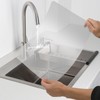2pcs 15.7X11.8 in Plastic Placemats Matte Transparent Heat Resistant Washable