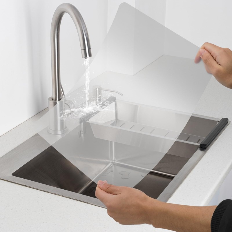 2pcs 15.7X11.8 in Plastic Placemats Matte Transparent Heat Resistant Washable