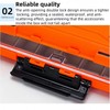 Waterproof Fishing Tackle Box, Waterprays, Organizer with Removable Dividers (Black)
