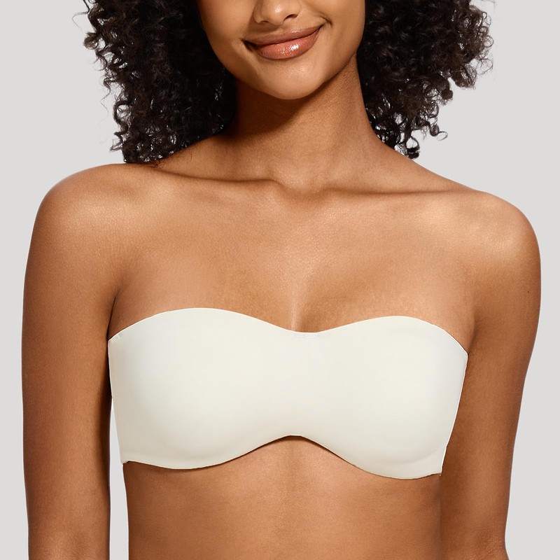 MELENECA Women's Minimiser Strapless Bra with Underwire with Invisible Bra
