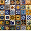 Escanver Azulejo Talavera 5x5cm 60 Pzas Confeti Multicolor Surtido Mx