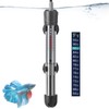 HITOP 25W 50W Adjustable Aquarium Heater, Submersible Fish Tank Heater