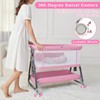 Jixrolyn Pink Bassinet for Baby Girl, Baby Bassinets Bedside Sleeper