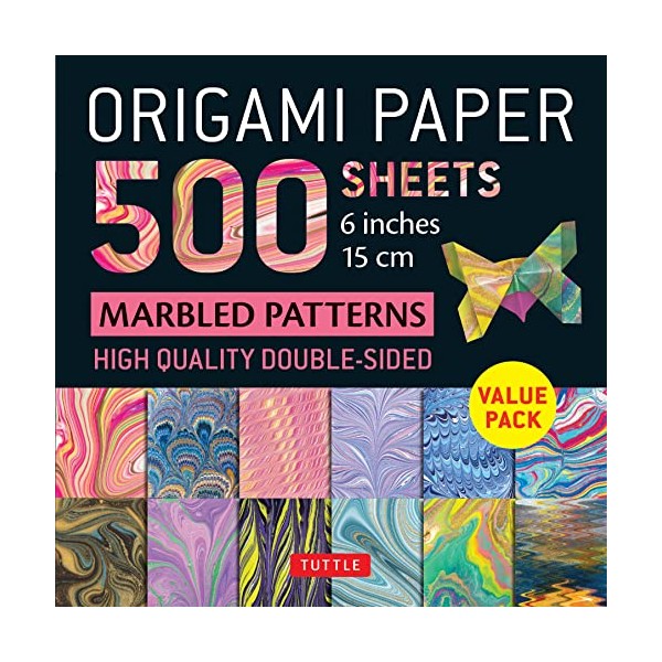 Origami Paper 500 sheets Marbled Patterns 6" (15 cm): Tuttle