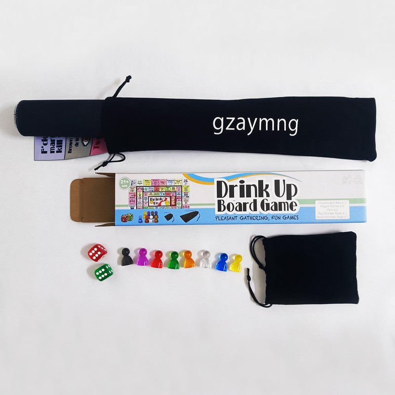 gzaymng Drinking Board Games for Adults, Leather Mat Drinking Board