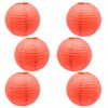 CEEYSEE Pack of 6 Paper Lanterns, Red, 30 cm, Hanging
