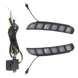 KACEPAR White/Amber Switchback LED DRL Fog Light Kit, Front Lower Bumper LED Daytime Running Light DRL Lamps, 2016-2018 Compatible with Ford Explorer