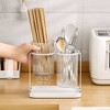 Utensil Holder Organizer for Countertop Chopstick Drainage Box 2 Divided