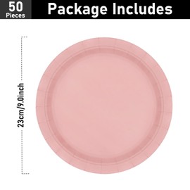 PARTY GO Party Plates Colourful Pack of 50 Children's Birthday Boys and Girls Party Decoration Accessories Paper Plates