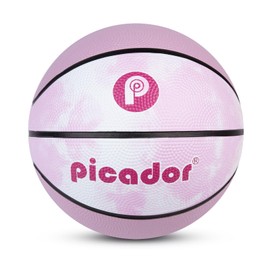 PP PICADOR Size 3 Basketball for Toddler Kids 1-3, Mini Rubber Basketball Indoor Outdoor Game Play School Gift(22inch)