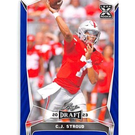 2023 Leaf Draft Blue #43 C.J. Stroud Ohio State Buckeyes XRC Football Card in Raw (NM or Better) Condition