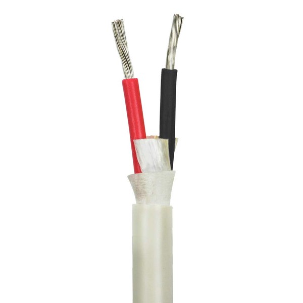 10/2 AWG UL 1426 (The Real Thing) Duplex Round Marine Wire - Red/Black - Tinned Copper Boat Cable -30 Feet - White PVC Jacket